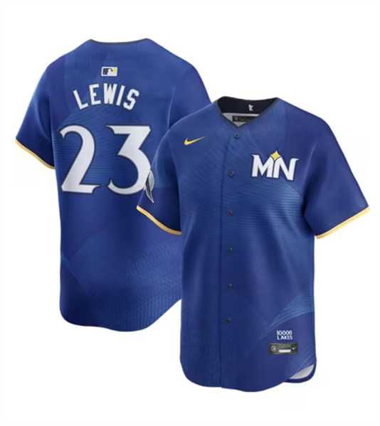 Mens Minnesota Twins #23 Royce Lewis Royal 2024 City Connect Limited Stitched Jersey Dzhi